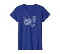 Resident Evil Line Art (A) T-Shirt, Women, Royal Blue, Large