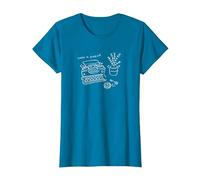 Resident Evil Line Art (A) T-Shirt, Women, Sapphire Blue, Small