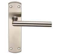 Residential Mitred Lever on Backplate Internal Door Handle Set with Modern Angular Design for Home interiors (Latch)