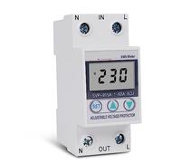 Residential Usage 230VAC 80A Digital LCD Measuring KWh Meter Wattmeter Over and Under Voltage Protector Limit Current 1Pcs Automatic switch (Size : 80A)