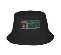 Residents Evils Leon Kennedy Pixel Art Bucket Hat for Couple Fisherman Hats Casual Vacation Caps Street Style Visor Hats