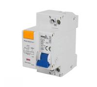 Residual Current Circuit Breaker 2P C 25A 30mA Type AC with Overcurrent for Electrical Protection and Prevention of Electric Shocks
