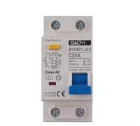Residual Current Circuit Breaker MCB RCCB RCD Type AAC RCBO DPNL with 30mA and Mechanical Life of 8000 Times (AC-32A)