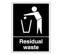 Residual Waste 300 x 400 mm - Glow In The Dark Self Adhesive Vinyl