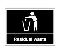 Residual Waste - Landscape 400 x 300 mm - Glow In The Dark Self Adhesive Vinyl