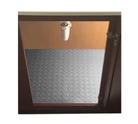 Resilia Premium Under The Sink Mat- Large Universal Size, Cut to Fit Cabinets, Shelf & Drawer Liners, Thick Plastic Diamond Plate Surface, 24 x 48 inches, Slate Gray