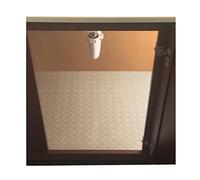 RESILIA Premium Under The Sink Mat- Large Universal Size, Cut to Fit Cabinets, Shelf & Drawer Liners, Thick Plastic Diamond Plate Surface, 24 x 48 inches, Beige/Tan, Made in The USA