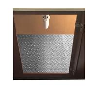 RESILIA - Premium Under The Sink Mat- Large Universal Size, Cut to Fit Cabinets, Shelf & Drawer Liners, Thick Plastic Diamond Plate Surface, 24 x 48 inches, Silver, Made in The USA