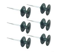 Resilient Roller Guide for Garden Hose with Heavy Duty Zinc Spike for Optimal Performance (6pcs)