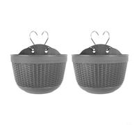 Resilient Wall Mounted Semicircular Flower Pot Set, Perfect for Urban Gardening and Space Utilization in Any Setting (Gray)
