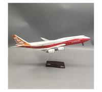 Resin 1:160 For B747 Aircraft 47cm Diecast With Landing Gear Airplane Decoration Living Room For Collection Gifts(With light)