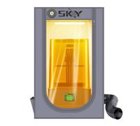 Resin 3D Printer Enclosure Cover Tent with Ventilation, LED Light, Thermo-Hygrometer, Odor Elimination 24 x 18 x 18 inches-Grey