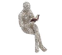 Resin Abstract Thinker Sculpture, Reading Woman Figurine, Statue Decoration,Innovative Lady Reading Pulp Molding,Abstract Sculpture Of Small People Modern Desk,Bookshelf Ornaments for Home (Style F)