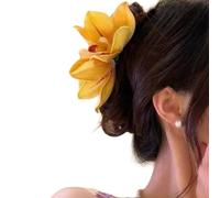 Resin Alloy Orchids Flower Hair Claw Clip Great For Female And Girl Weddings Parties And Daily Wear All Matching