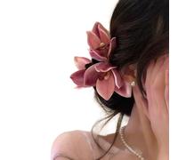 Resin Alloy Orchids Flower Hair Claw Clip Great For Female And Girl Weddings Parties And Daily Wear All Matching