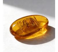 Resin Amber Insect Specimen - Dragonfly/Butterfly/Cicada/Scorpion/Beetle/Wasp/Crab/Centipede Replica, 8 x 4 cm Educational Display & Collectible, Lemon Yellow Paperweight (Crab)