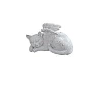 Resin Angel Cat Memorial Stone - Handcrafted Pet Loss Gift with Personalized Name Plate, Heartwarming Garden Grave Marker Tribute for Deceased Beloved Cats