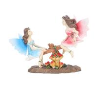 Resin Angel Decoration Statue Ornament, Exquisite Handcrafted Resin Fairy Seesaw Statue Ornament, Elegant Garden & Home Decor for Living Room, Office, Micro Landscape
