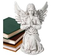 Resin Angel Figurine - Outdoor Garden Ornament, Decorative Lawn Statue | Elegant Religious Sculpture Piece, Detailed North European Style with Artistic Design for Porch Yard Patio Lawn Garden Display