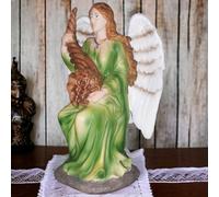 Resin Angel Of Abundance Of Prosperity Idol For Healing Purpose 7 Inch, Religious