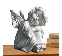 Resin Angel Statue - Outdoor Waterproof Figurine, Decorative Wings Sculpture, Garden Ornament | Perfect for Wedding Church Office Cafe Window Display