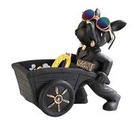 Resin Animal Candy Dish, Key Bowl for Entryway Table, Resin Candy Dish for Entryway Desk, Creative Adorable Dog Pulling Decoration Storage Statues Design