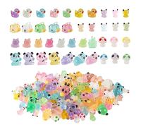 Resin Animals, 123 Pcs Mini Animals Ducks Frog Mushroom Cow Panda Bamboo, Tiny Resin Toys for Diy Craft Garden Landscape Dollhouse Theme