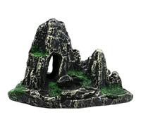 Resin Aquarium Mountain Decoration, Fish Tank Ornament with Stone Mountain Design, Betta Hideout Cave for Aquatic Pets, Small Landscaping Piece, Brings a Natural Underwater Environment