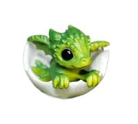Resin Art Dragon Statue - Cute Small Dragon In Egg Sculpture, Dinosaur Figurines for Desktop Display Dragon Ornaments