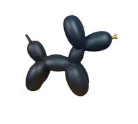 Resin Balloon Dog Sculpture,Creative Cute Animal Crafts Figurine Balloon Dog Shaped Statue Art Sculpture Modern Desktop Ornament Decoration for Home Bedroom Living Room & Office Decor(Black,8"x8"x3")