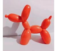 Resin Balloon Dog Sculpture,Mini 4inch Creative Cute Animal Crafts Figurine Balloon Dog Shaped Statue Art Sculpture Modern Desktop Ornament Decoration for Home Bedroom Living Room Decor (Orange)