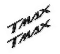 Resin Bike 2Pcs 3D Gel Lettering Stickers for Motorcycle/Scooter Compatible with Yamaha TMAX 500 TMAX 530 TMAX 560 2001-2026, 16×2.6 cm - Anti-Scratch & Impact Protection - Carbon Look