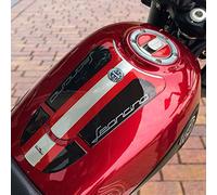 Resin Bike Motorcycle 3D Stickers Compatible with Benelli Leoncino 500 2017-2025 -Trail 500. Tank Protector Protection from Bumps and Scratches. Resin Stickers Red - Gadget Moto