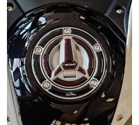 Resin Bike Motorcycle 3D Stickers Compatible with Benelli TRK 702X 2023-2025 Moon Grey. Tank Cap Protections from Impact and Scratches. Resin Stickers - Gadget Moto