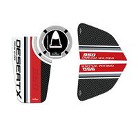 Resin Bike Motorcycle 3D Stickers Compatible with Ducati DesertX 2022-2026. Tank Protector, Tank Cap and Side Protections from Impact and Scratches. Resin Stickers Kit - Made in Italy