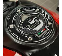 Resin Bike Motorcycle 3D Stickers Compatible with Ducati Monster 937 2021-2025. Tank Cap Protection from Bumps and Scratches. Resin Stickers - Black - Gadget Moto
