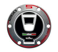 Resin Bike Motorcycle 3D Stickers Compatible with Ducati Multistrada 1260 S 2018-2020 Keyless. Tank Cap Protection from Impact and Scratches. Resin Stickers - Gadget Moto