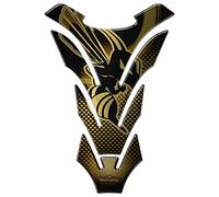 Resin Bike Motorcycle 3D Stickers Compatible with Honda Hornet Gold. Tank Protector Protection from Bumps and Scratches. Resin Stickers Black and Gold - Gadget Moto