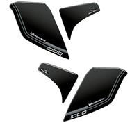 Resin Bike Motorcycle 3D Stickers Compatible with Kawasaki Versys 1000 2019-2020. Handguards Protections from Bumps and Scratches. Resin Stickers - Green and Grey - Gadget Moto