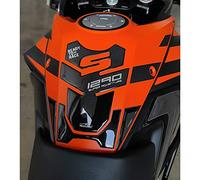 Resin Bike Motorcycle 3D Stickers Compatible with KTM 1290 Super Adventure S 2017 2020. Tank Protector Protection from Bumps and Scratches. Resin Stickers - Carbon Fiber Effect - Gadget Moto
