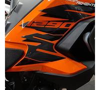 Resin Bike Motorcycle 3D Stickers Compatible with KTM 1290 Super Adventure S 2021-2023. Tank Side Protector Protection from Bumps and Scratches. Pair of Resin Stickers - Gadget Moto
