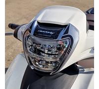 Resin Bike Motorcycle 3D Stickers Compatible with Piaggio Beverly 300 - Beverly 400 2021 2022. Headlight Protection from Bumps and Scratches. Scooter Resin Stickers - Neutral Metallic - Gadget Moto