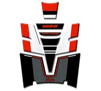 Resin Bike Motorcycle 3D Stickers Compatible with Suzuki V-Strom 1050 XT 2020 White-Orange. Tank Pad Protections from Impact and Scratches. Resin Stickers - Made in Italy