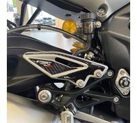 Resin Bike Motorcycle 3D Stickers Compatible with Triumph Street Triple 765 RS 2023. Door Heel Protections from Impact and Scratches. Pair of Resin Stickers - Gadget Moto
