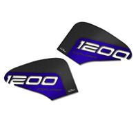 Resin Bike Motorcycle 3D Stickers Compatible with Triumph Tiger Explorer 1200 2011-2015 Blue. Guards Side Tank from Impact and Scratches. Pair of Resin Stickers - Made in Italy