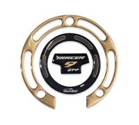 Resin Bike Motorcycle 3D Stickers Compatible with Yamaha Tracer 9 GT+ 2024 Gold. Bike Tank Cap Protection from Impact and Scratches. Sticker 3D Resin Gadget Moto