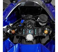 Resin Bike Motorcycle 3D Stickers Compatible with Yamaha YZF R7 2021-2025 Icon Blue. Steering Plate Protection from Impact and Scratches. Sticker 3D Resin Gadget Moto