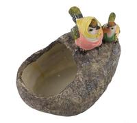 Resin Bird and Hen Flower Pot Set, Creative Garden Ornaments for Outdoor Decor, Weather Resistant Succulent Planters, 2 Pack (16x18cm & 25x23cm)(B)