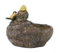 Resin Bird and Hen Flower Pot Set, Creative Garden Ornaments for Outdoor Decor, Weather Resistant Succulent Planters, 2 Pack (16x18cm & 25x23cm)(A)