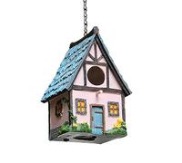 Resin Bird House, Outdoor Hanging and Waterproof Bird House | Decorative Resin for Wild Birds Cardinal Bluebird Outdoor, for Bird Lovers